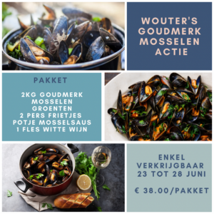 ACTIE : Wouter’s goudmerk mosselen/2 pers
